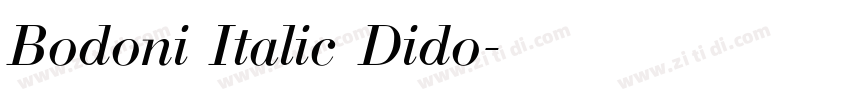 Bodoni Italic Dido字体转换